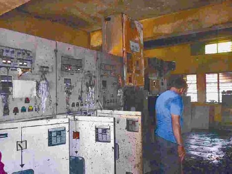 fire at malupura sub station