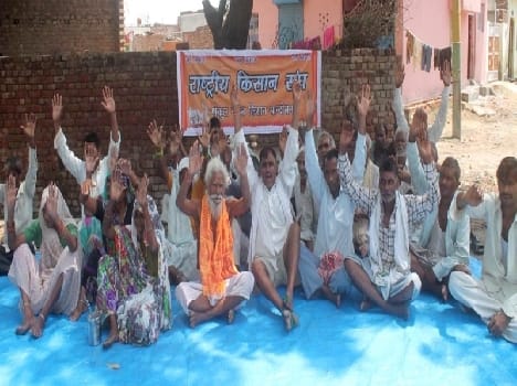 farmers started protest again in mathura