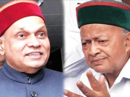 tug of war between cm virbhadra singh and arun dhumal.