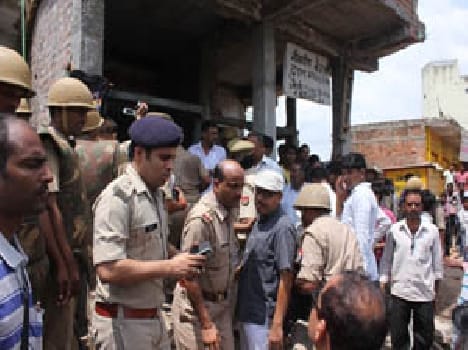 Police watched , there was arson