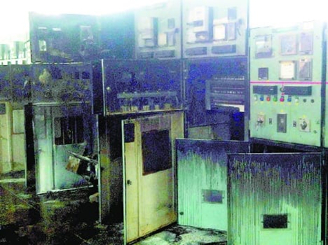 fire broke out in nalagarh sub station.