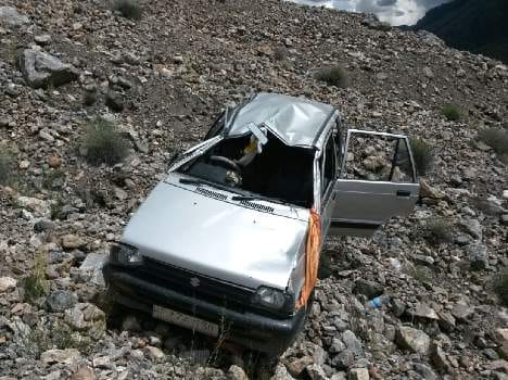 car accident at rampur, one died.