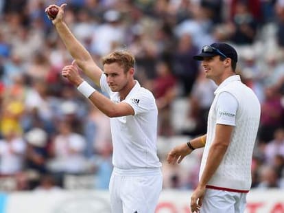 stuart broad on fire against australia in ashes 2015