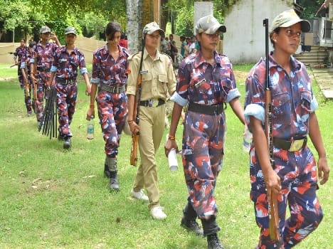 440 female cadets gathered in the army camp