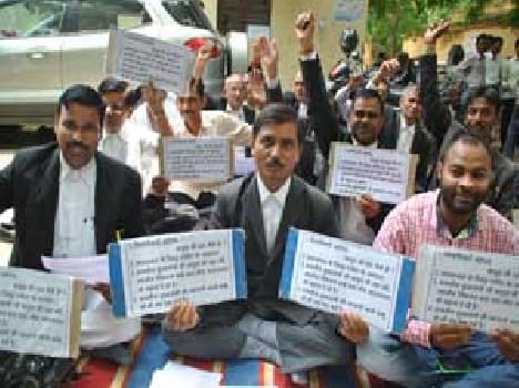 Lawyers protest against security issue