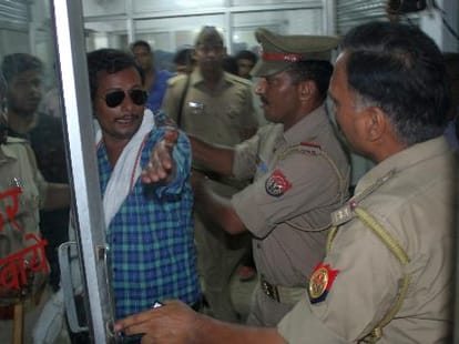Raid in a blood bank in Lucknow in UP.