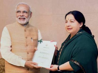 Jayalalithaa is with Modi on GST