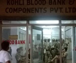Raid in a blood bank in Lucknow in UP.