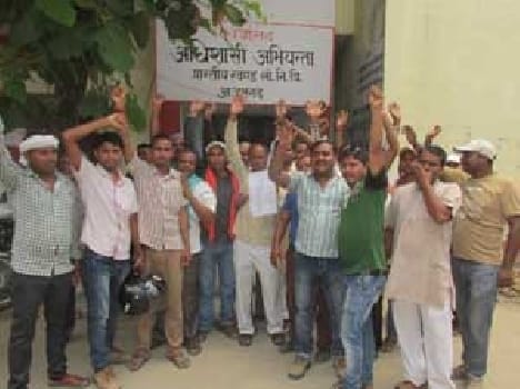  protest for road construction