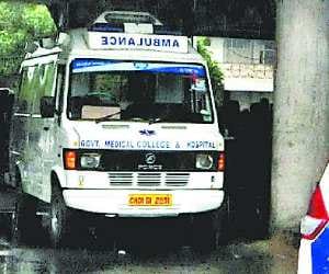 chandigarh railway station: no any ambulance have GRP for misadventure