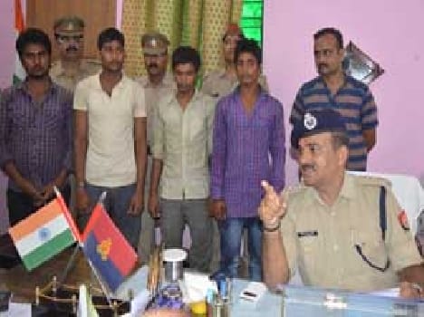 Police caught accused