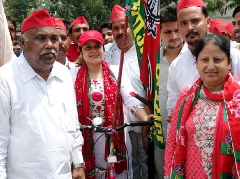  SP's bicycle traveling from village to village
