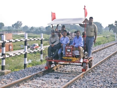 Bareilly-Kasganj motor trolley ran on track