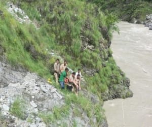 bolero fell into the river.
