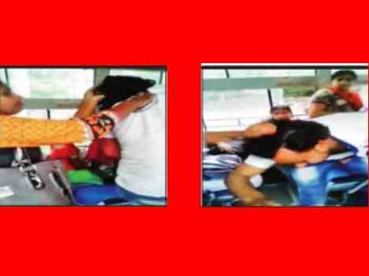 woman drags her molestor by hairs to police station