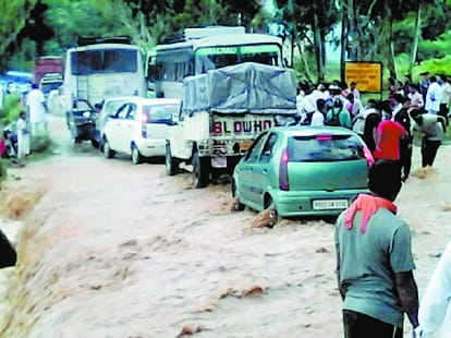 extensive damage due to heavy rainfall in himachal three died bridge devastated.