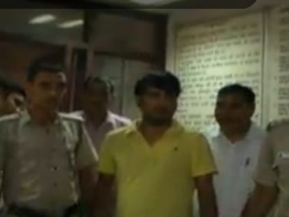 aap personal secretary held for extortion