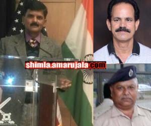 award to himachal police, president madel to ADGP SR ojha.