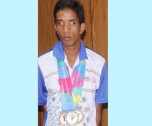 vijay singh got gold in special olympic world games.