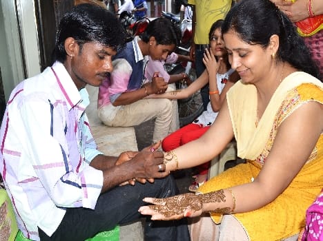 Markets the green charm of Teej