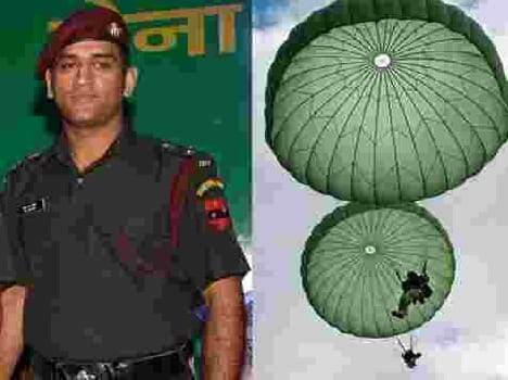 Dhoni will today parachute jump
