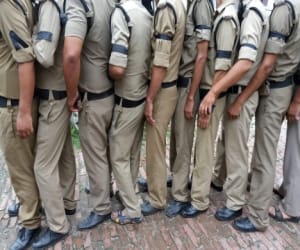uttarakhand police protest for salary.