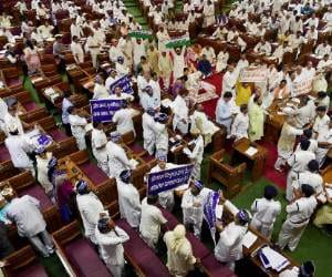  no work first in up vidhan sabha due to opposition