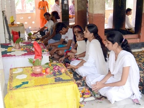 Devotees worship the serpents Nagapanchami day