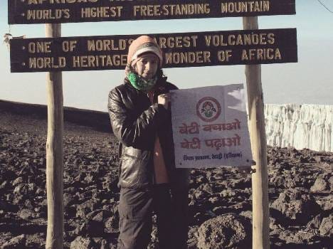 beti bachao flag will hosted on mount elbrus hill