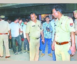 Firing in Aliganj in Lucknow.