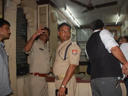 Firing in Aliganj in Lucknow.