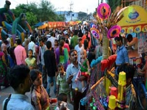The Nagadeva worshiped , houses boarded milk lava