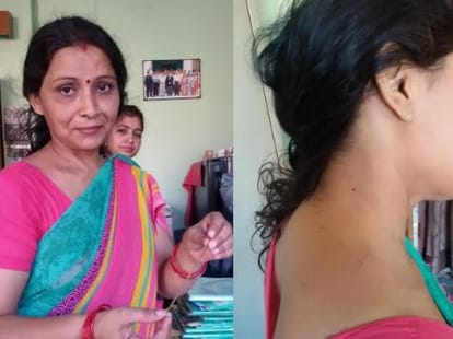 lucknow teacher beats chain snatcher