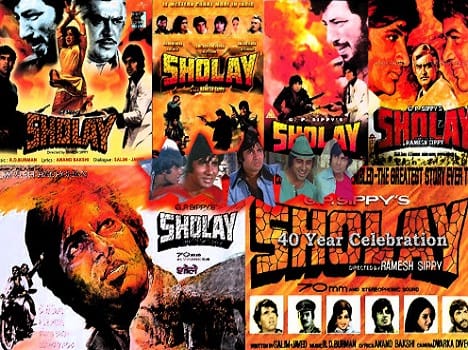 Sholay influence animation, comic and advertisement media