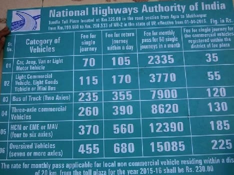 Rules aside to shift the toll plaza