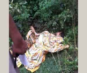 lady body found near housein half naked condition