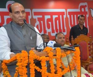 We would talk to Pak only on terrorism says Rajnath Singh.