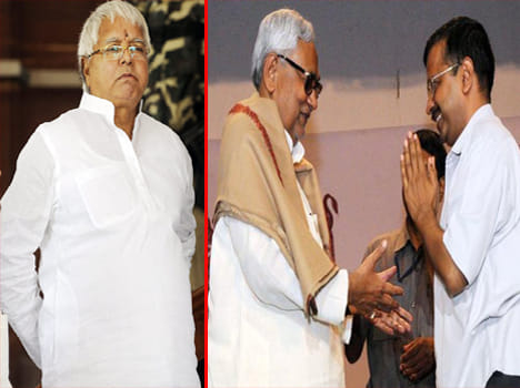Kejriwal went Bihar, Nitish ready to welcome with Lalu.