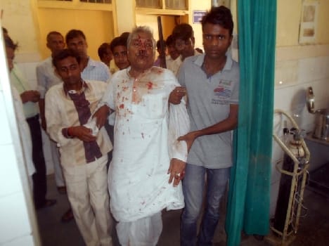 Threatening attack on former SP district president, son injured