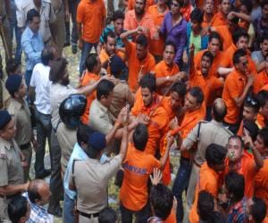 fight between two group in DAV student union election.