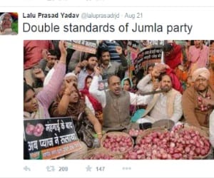 lalu yadav targeted pm modi on onion price hike
