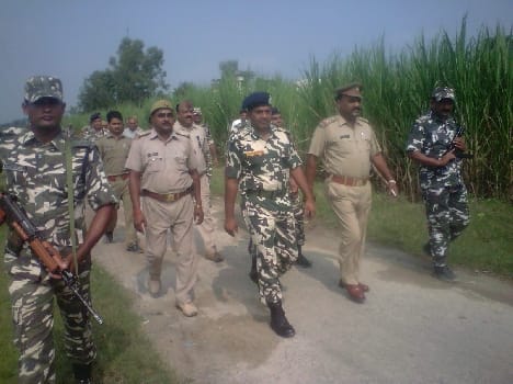 Joint patrolling along the border in Nepal violence