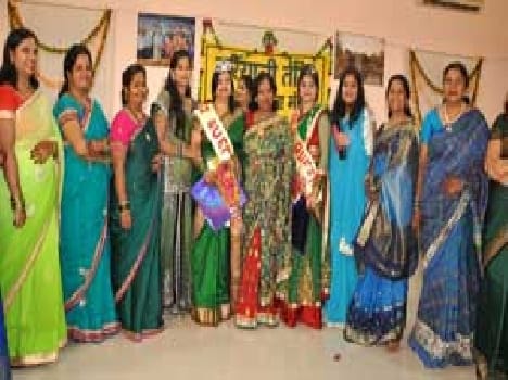 Anju and huma Teej Queen crown of the head