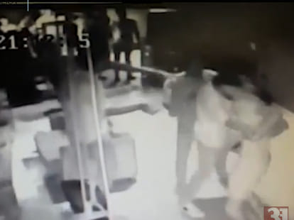 murder incident recorded in cctv in gurgaon