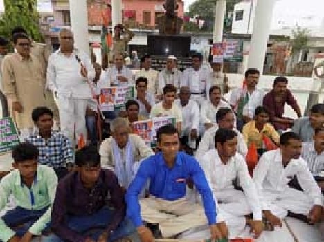 Burned the effigy of Congress Government