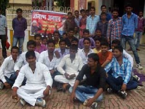 The hunger strike by students