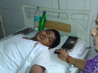 students get punishment of cutting grass in school