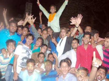 NSUI won in DBS student union election.