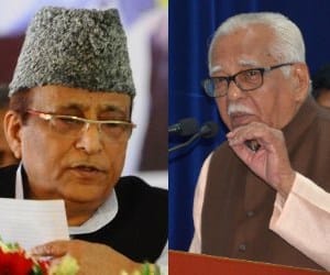 Governor Ram Naik avoids questions on Azam Khan.