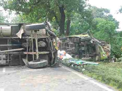 painfull accident in lucknow